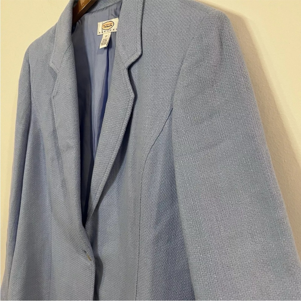 Vintage Talbots 100 % linen blue blazer women’s size 12 - Picture 2 of 7